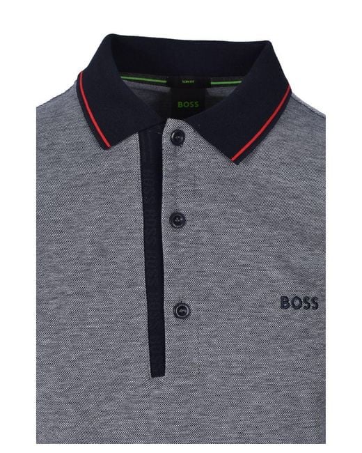 Boss Gray Boss Paule 4 Polo Shirt for men