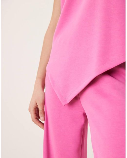 ASOS Pink Co-Ord Asymmetric Cupro Vest