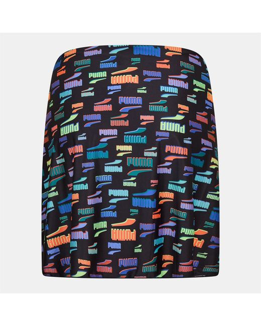 PUMA Black Swim Pareo Lettering Mini Sarong