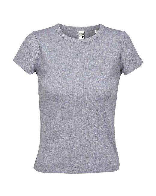 Sol's Gray Ladies Sara T-Shirt (Light Marl)