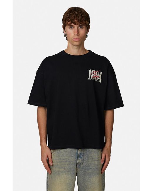 Good For Nothing Black Boxy Fit Graphic Tee for men