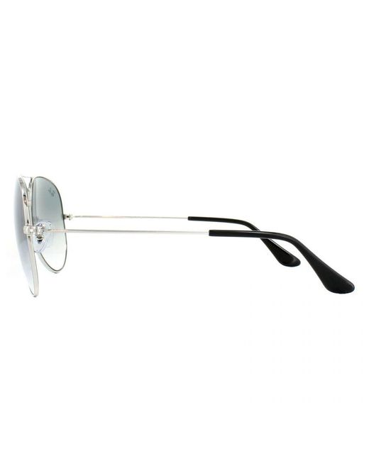 Ray-Ban Blue Sunglasses Aviator 3025 Gradient Light 003/3F 55Mm Metal
