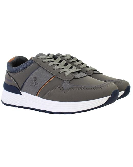 Original Penguin Gray Orwell Trainers for men