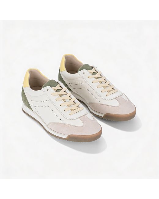 Gabor White Novice Court Trainers Leather