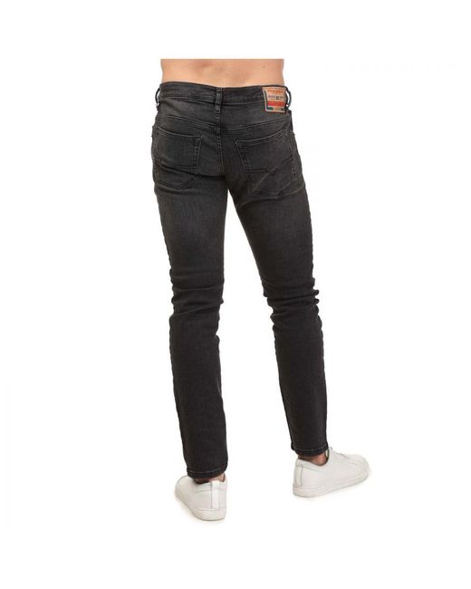 DIESEL Black D-Yennox Tapered Jeans for men
