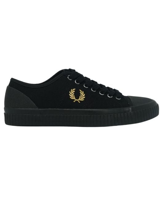 Fred Perry Hughes Low Canvas Black Trainers for men