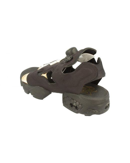 Reebok Black Instapump Fury Sandal Mag Trainers