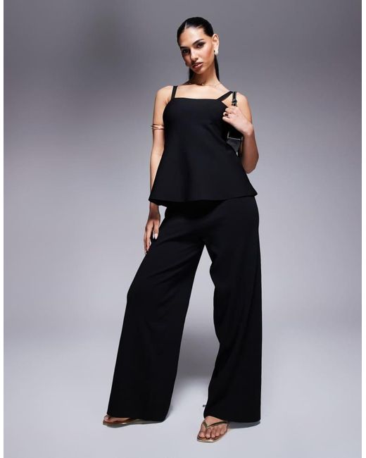 ASOS Black Knitted Compact Swing Aline Cami Co-Ord