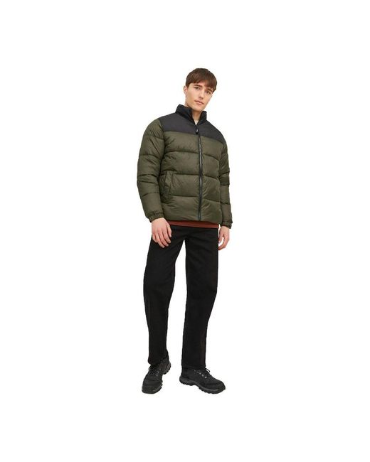 Jack & Jones Green Puffer Jacket for men