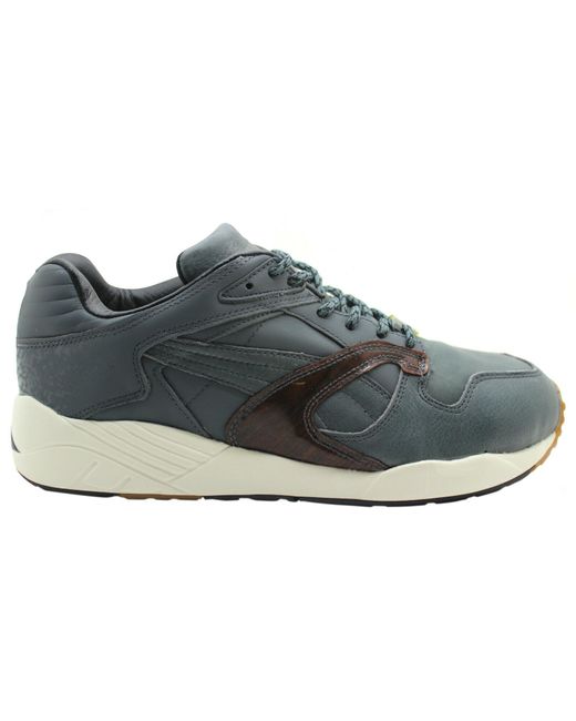 PUMA Black Trinomic Xs 850 Plus Rugged Leather Trainers 357036 01 B23C for men