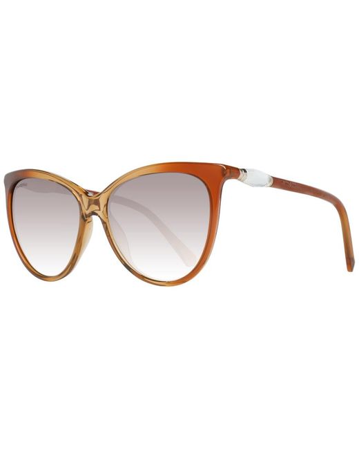 Swarovski Brown Cat Eye Light Transparent Gradient Sunglasses