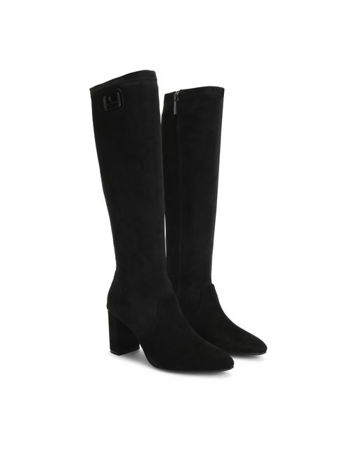 Kurt Geiger Black Suede Langley Knee Boots