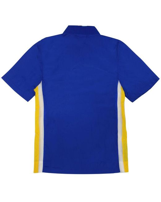 Mitchell & Ness Blue Golden State Warriors Nba Packable Nylon Shooting Shirt for men
