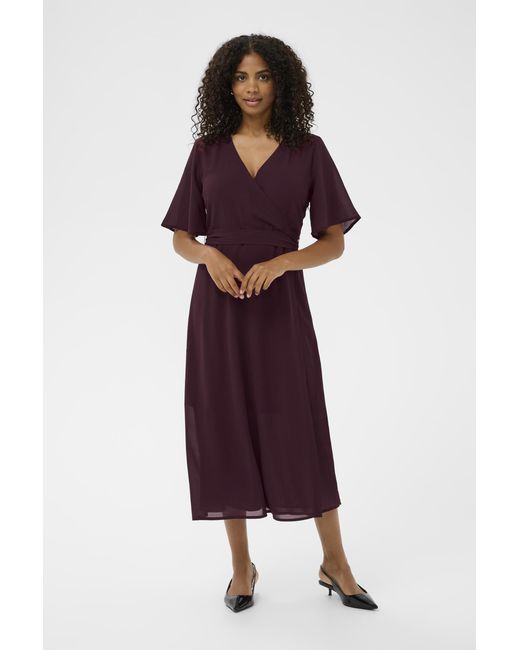 Kaffe Jurk Kabelle Jurk Regular Fit in het Red