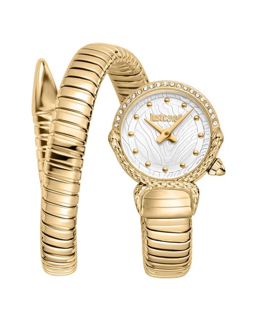 Just Cavalli Metallic Snake Watch, Color Case, Dial, Colorstainless Steel Bracelet