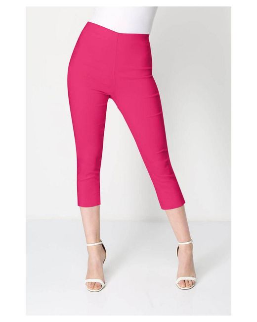 Roman Pink Cropped Stretch Trouser