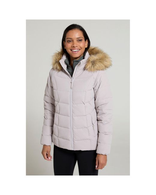 Mountain Warehouse Gray Ladies Isla Extreme Short Down Jacket (Light)