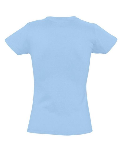 Sol's Blue Ladies Imperial Heavy Short Sleeve T-Shirt (Sky)