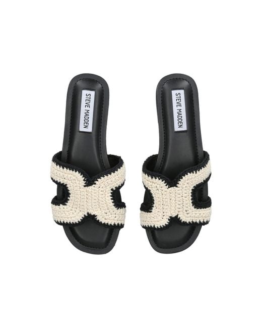 Steve Madden Black Zarnia Sandals Fabric