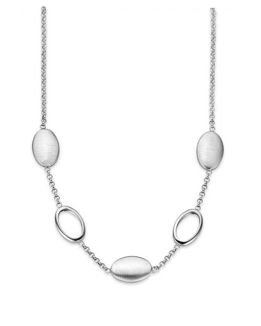 Orphelia White 925 Sterling Set: Chain + Bracelet