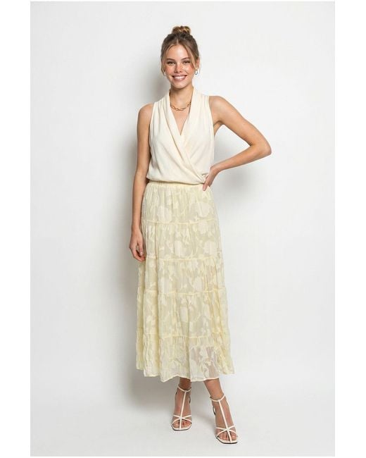 Bianco Lucci Natural Elastane Skirt