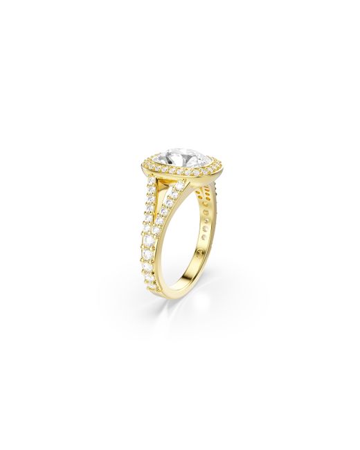 Swarovski Metallic 'Una Angelic Cushion' Plated Metal Ring