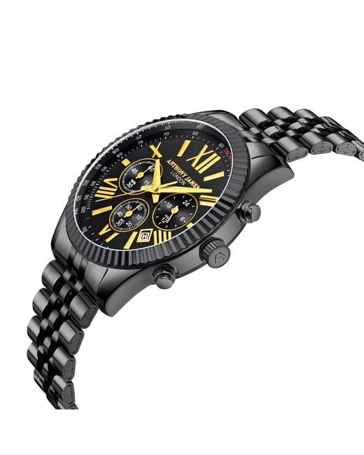 Anthony James Metallic Hand Assembled Limited Edition Chrono Sports for men