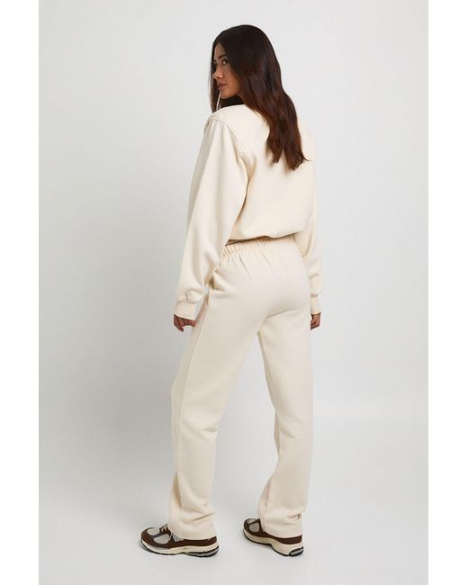 Boohoo Natural Low Rise Slim Straight Jogger