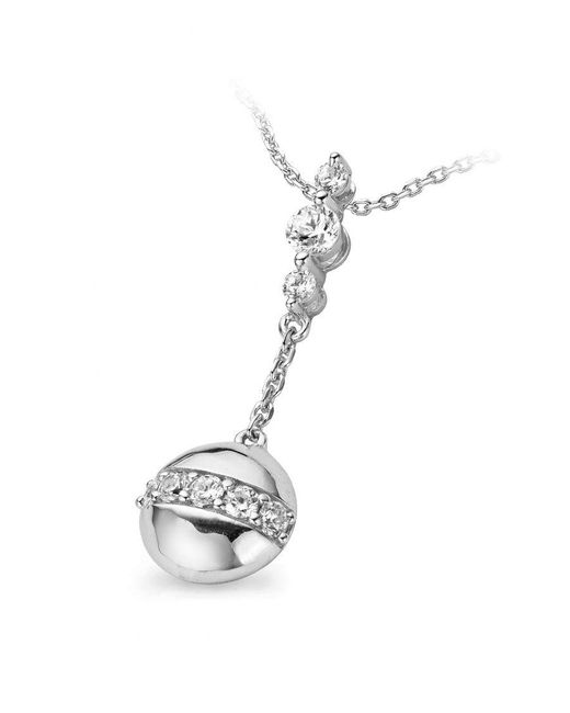 Orphelia Metallic 925 Sterling Set: Chain-Pendant + Earrings