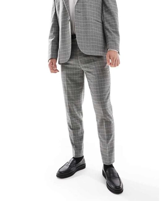 ASOS Gray Slim Suit Trousers for men