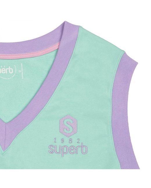 Superb Blue Be Happy Rsc-S2101 V-Neck Sleeveless Top