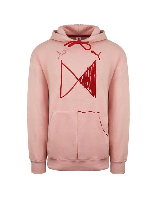 PUMA Pink X Michael Lau Long Sleeve Graphic Hoodie 530349 85 for men