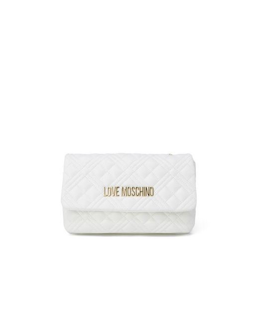 Moschino White Love Polyurethane Shoulder Bag