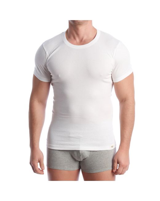 Omera White Organic Cotton Short Sleeve Undershirt 2008 for men