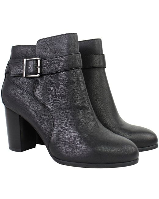 Vionic Black Perk Alison Heeled Boots Leather