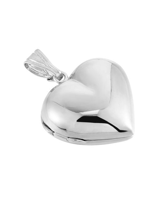 SEOL + GOLD White Sterling Puffy Heart Locket