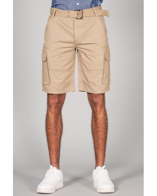 Tokyo Laundry Natural Cotton Cargo Shorts for men