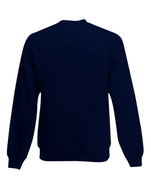 Fruit Of The Loom Blue Set-In Belcoro Yarn Sweatshirt (Deep) for men
