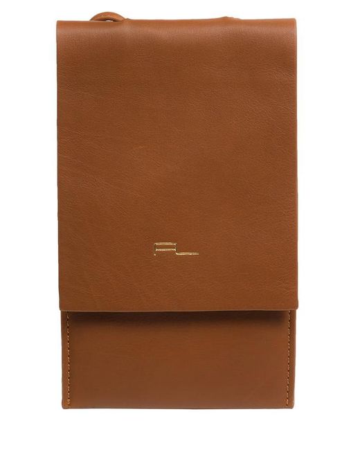 Pure Luxuries Brown 'Rina' Nappa Leather Cross Body Phone Bag