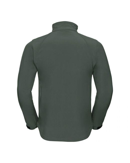 Russell Green Water Resistant & Windproof Softshell Jacket (Bottle) for men