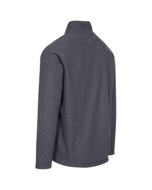 Trespass Blue Keynote Anti Pilling 1/4 Zip Fleece Top for men