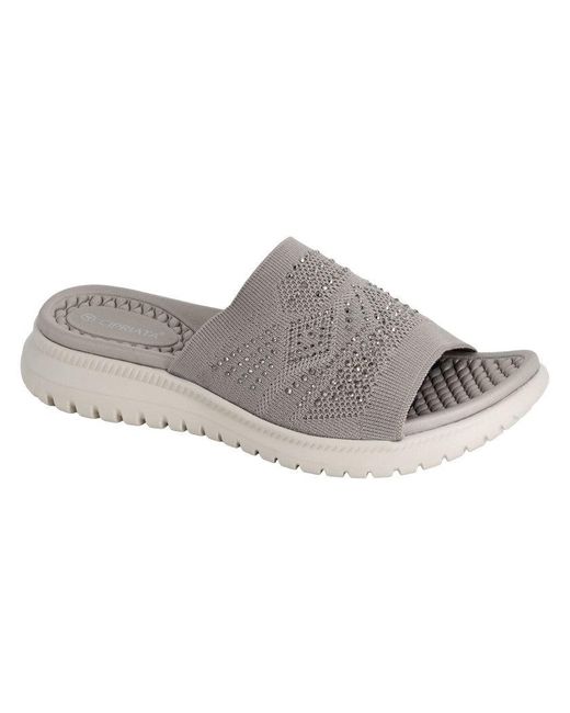 Cipriata Gray Eliana Mules Sandals Textile