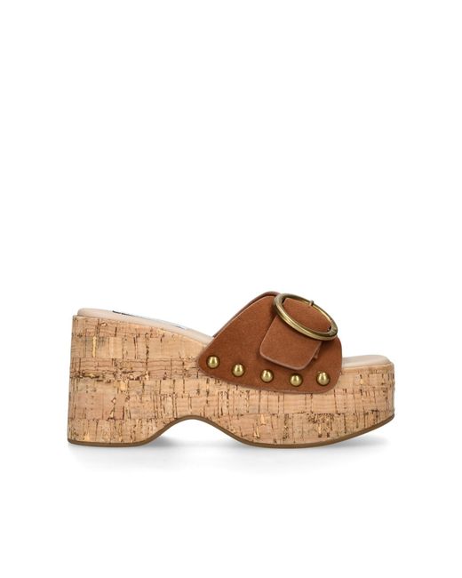 Steve Madden Brown Suede Pedestal Sandals