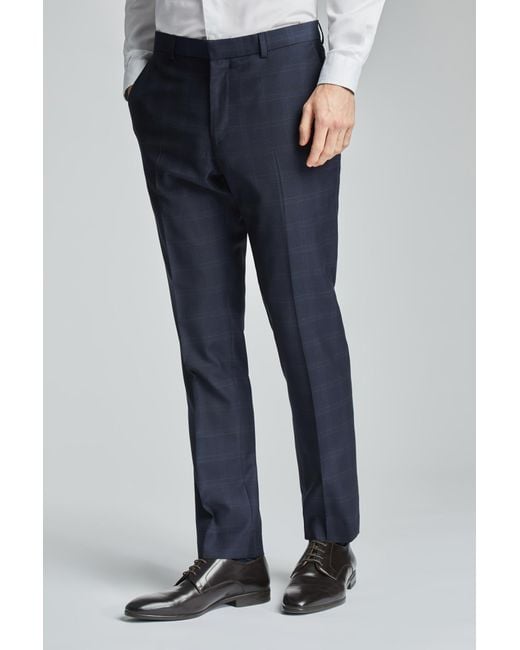 Ted Baker Blue Texture Rust Trousers for men