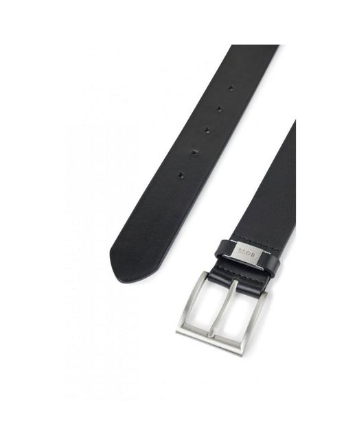 Boss Blue Connio Leather Belt for men