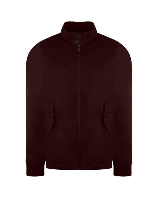 Ben Sherman Red Signature Harrington Jacket Cotton for men