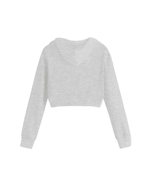Miso White Cropped Hoodie