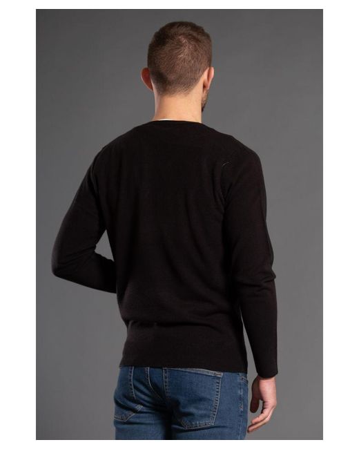 Kensington Eastside Gray V-Neck Long Sleeve Jumper for men