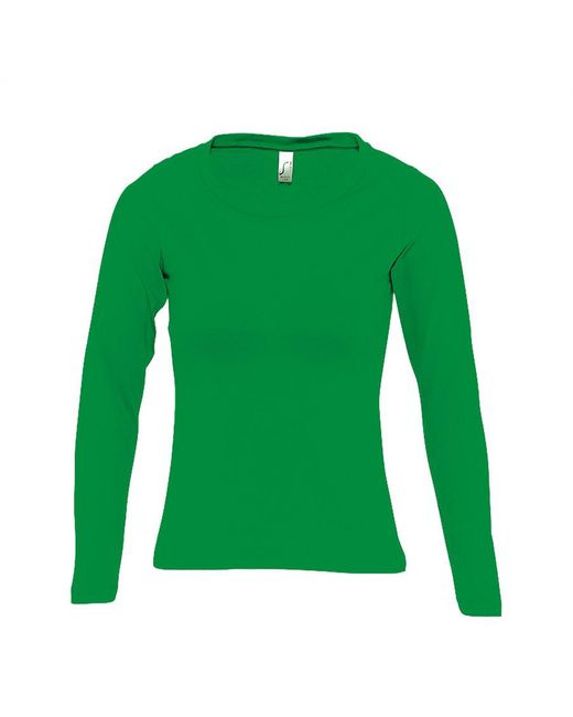 Sol's Green Ladies Majestic Long Sleeve T-Shirt (Kelly)