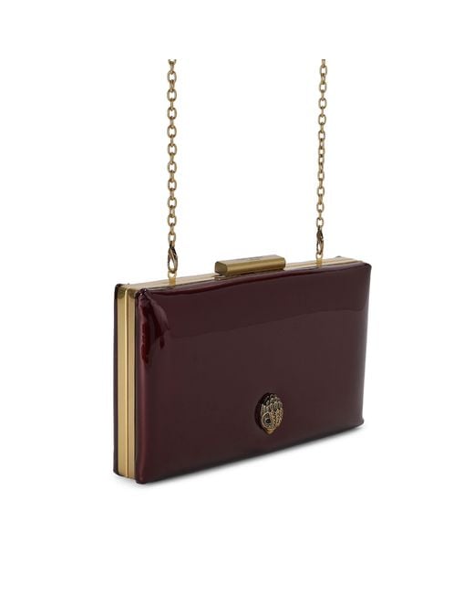 Kurt Geiger Purple Box Clutch Bag